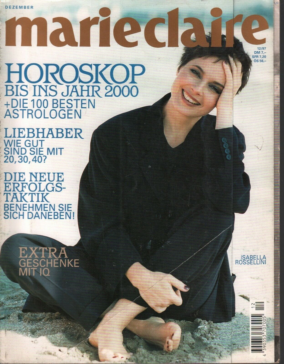 Marie Claire German Fashion December 1997 Isabella Rossellini