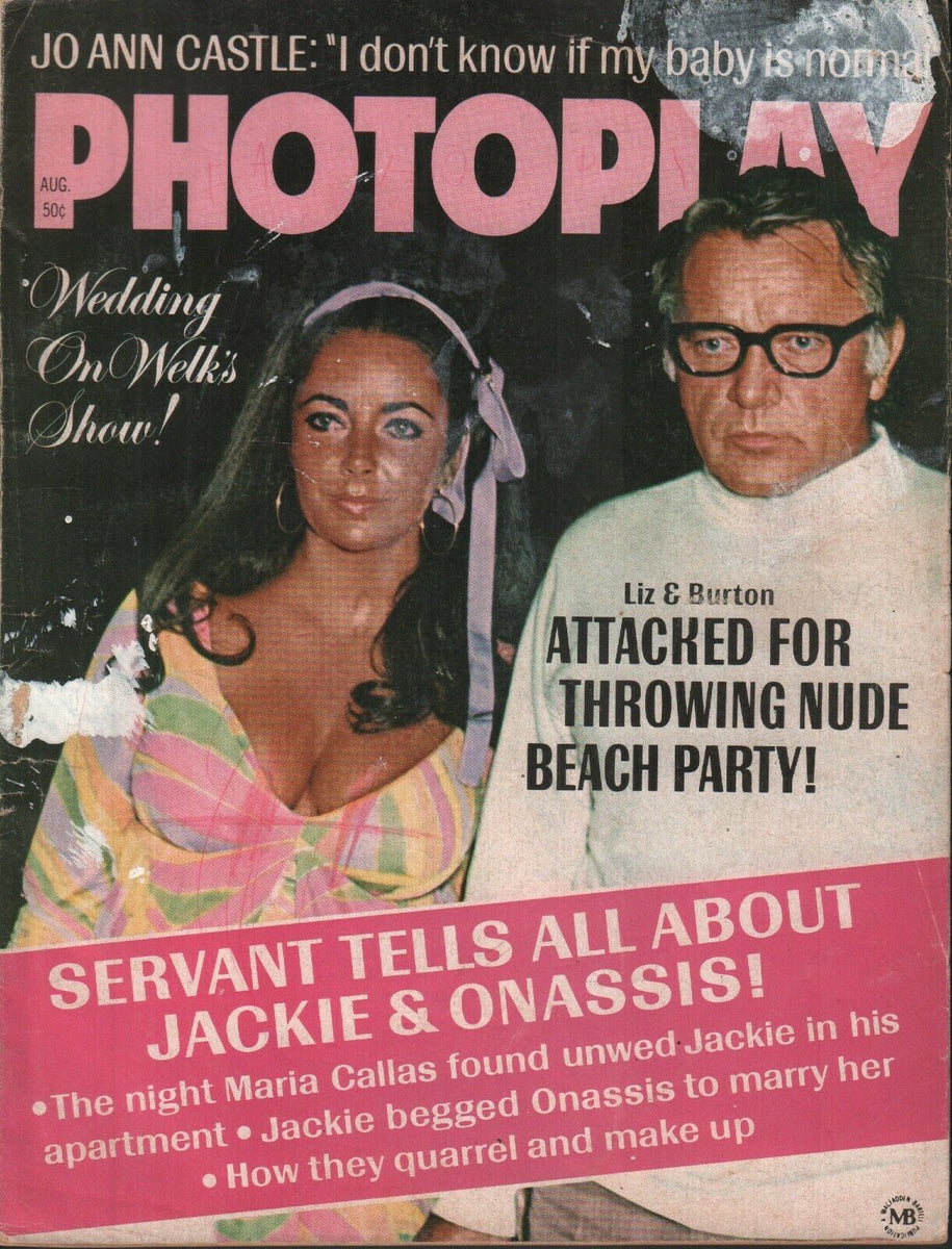 Photoplay August 1970 Jackie Kennedy Onassis Elizabeth Taylor 072219AM –  mr-magazine-hobby