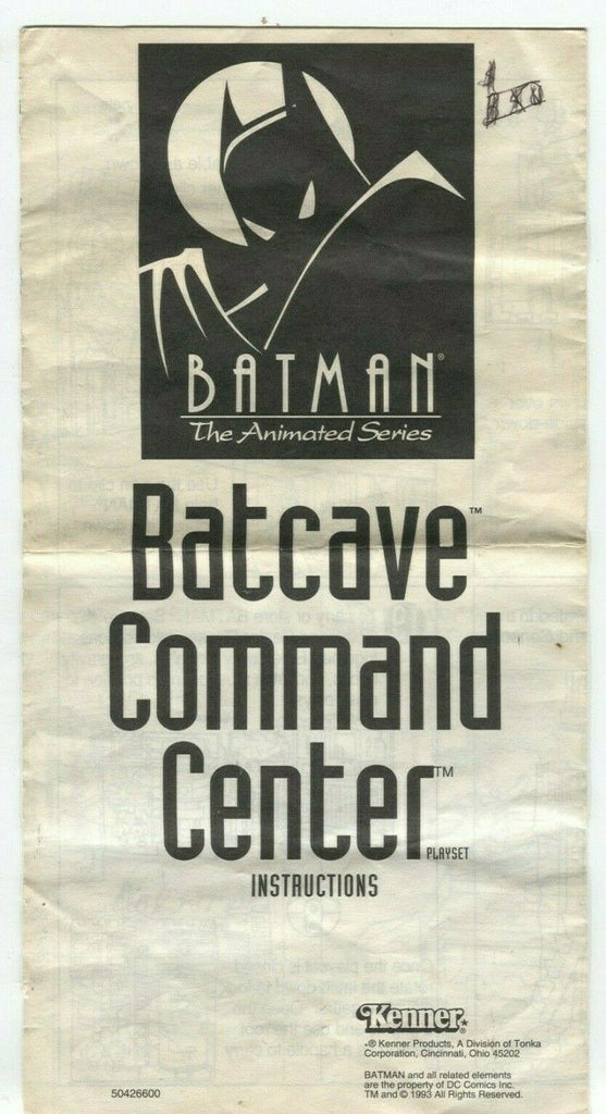 Batman The Animated Series Batcave Command Center Instructions ONLY 020620DBT