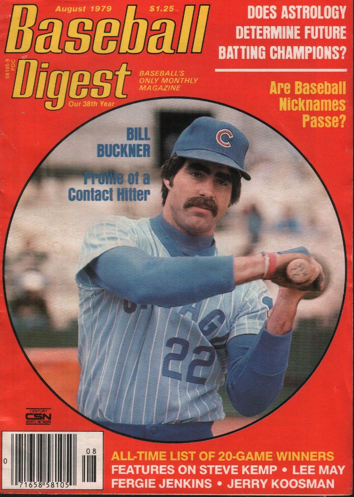 Baseball Digest August 1979 Chicago Cubs Bill Buckner 101718ame