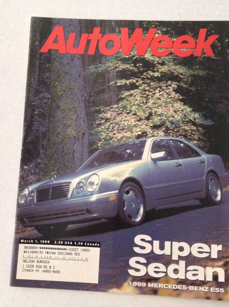 Autoweek Magazine 1999 Mercedes-Benz E55 March 1, 1999 020117RH