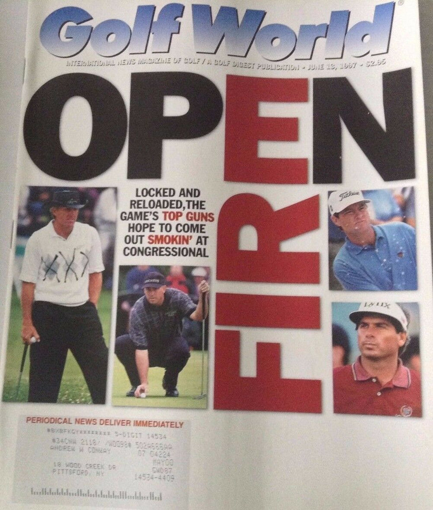 Golf World Magazine Open Fire At Congressional June 13, 1997 072417nonrh