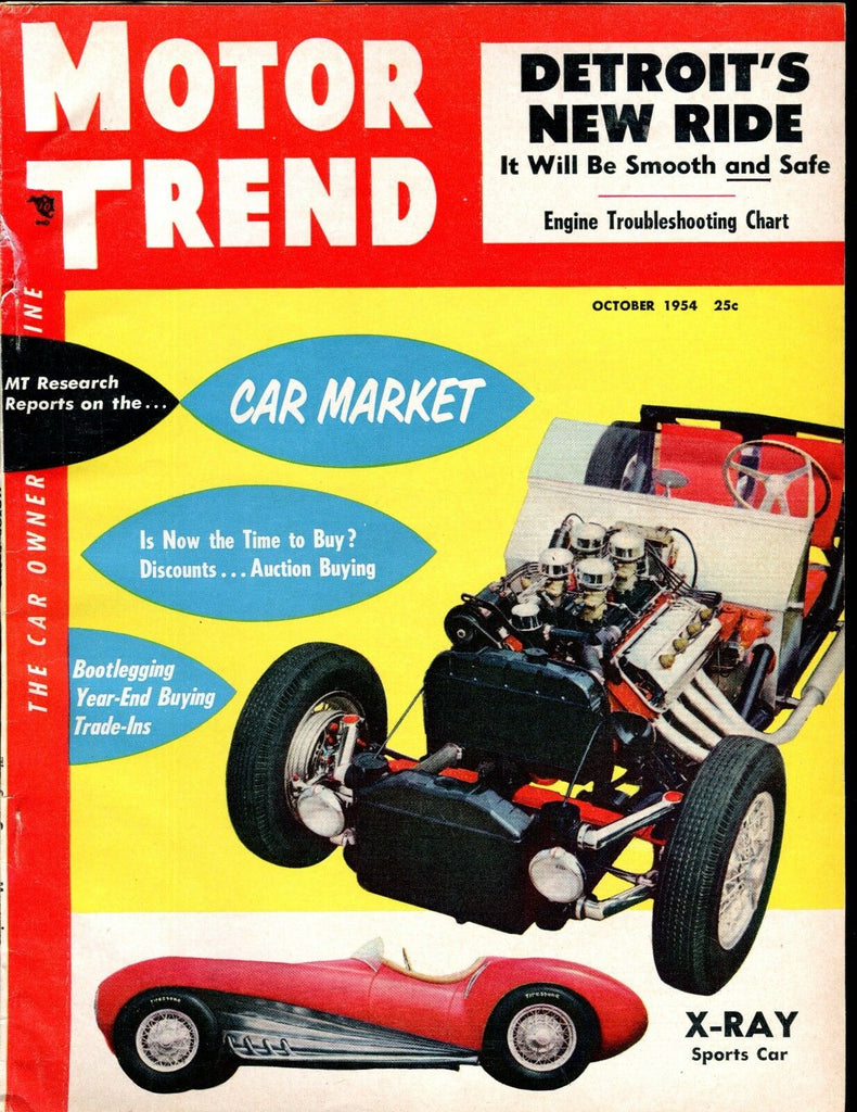 Motor Trend Magazine October 1954 X-Ray Sports Car VG No ML 030117nonjhe