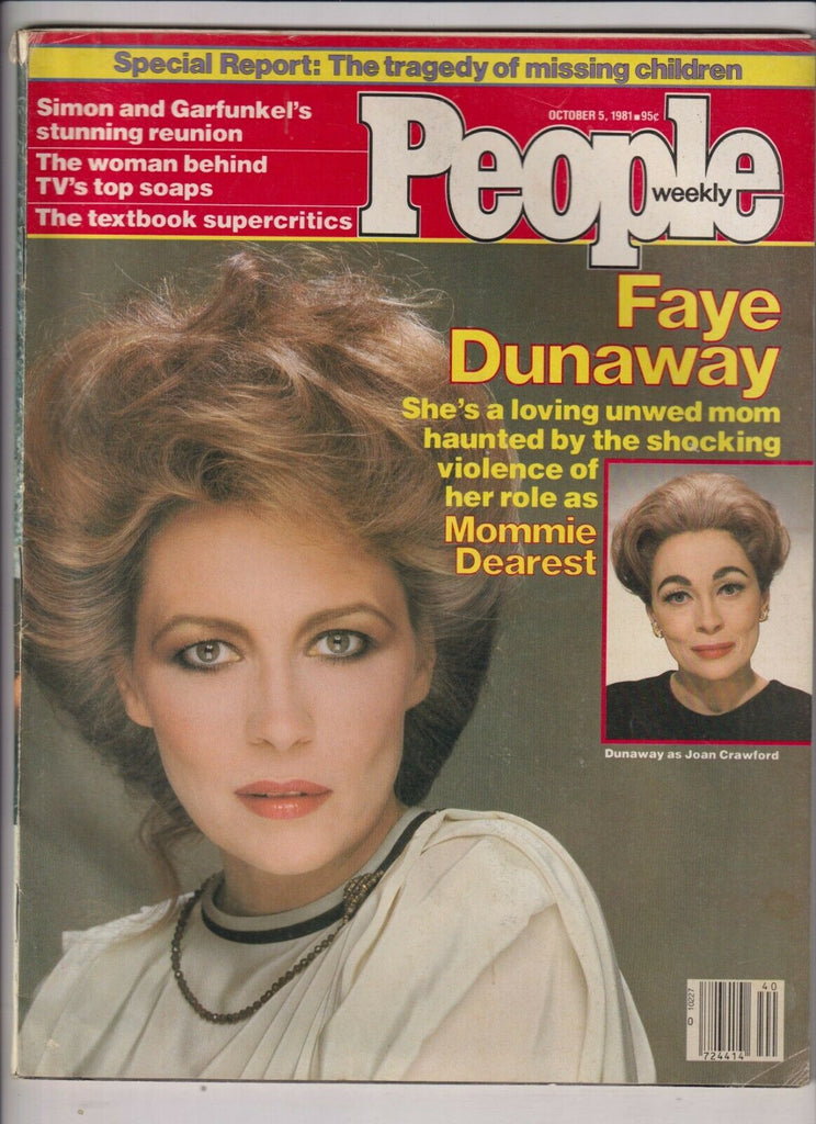 People Weekly Mag Faye Dunaway Simon And Garfunkel October 5 1981 020320nonr