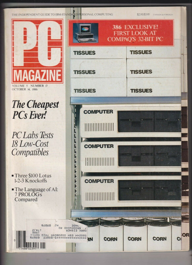 PC Magazine Low Cost PCs 18 Low Cost Compatibles October 14, 1986 120619nonr