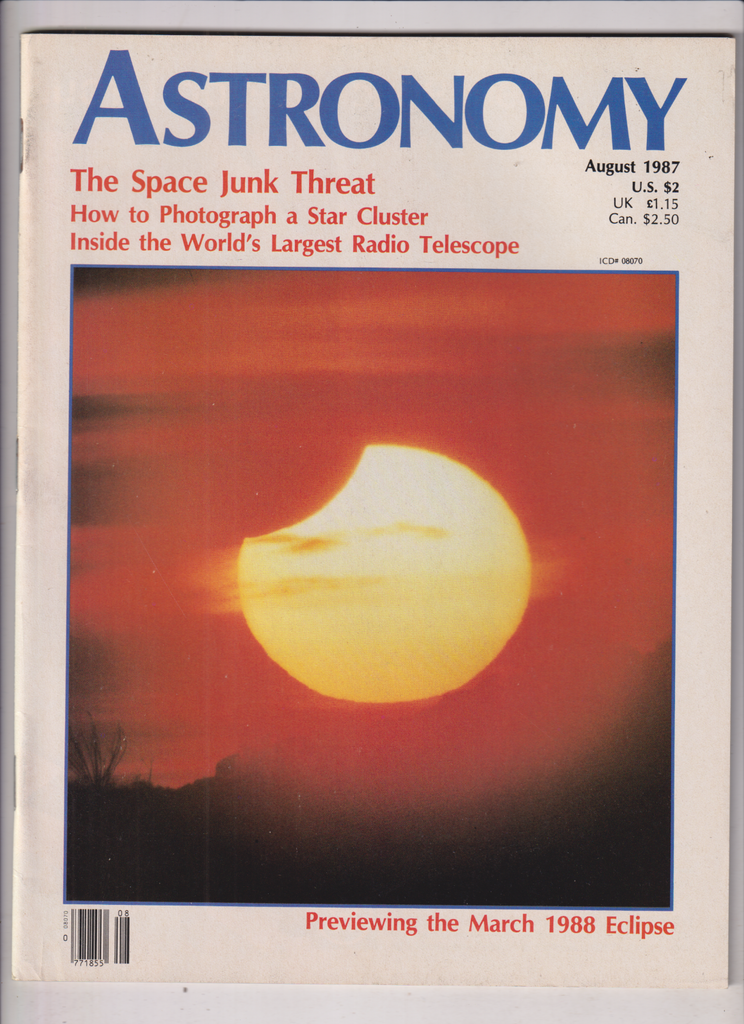 Astronomy Mag The Space Junk Threat 1988 Eclipse August 1987 010920nonr