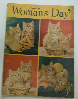 Woman's Day Magazine Hooked Rugs January 1948 061115R
