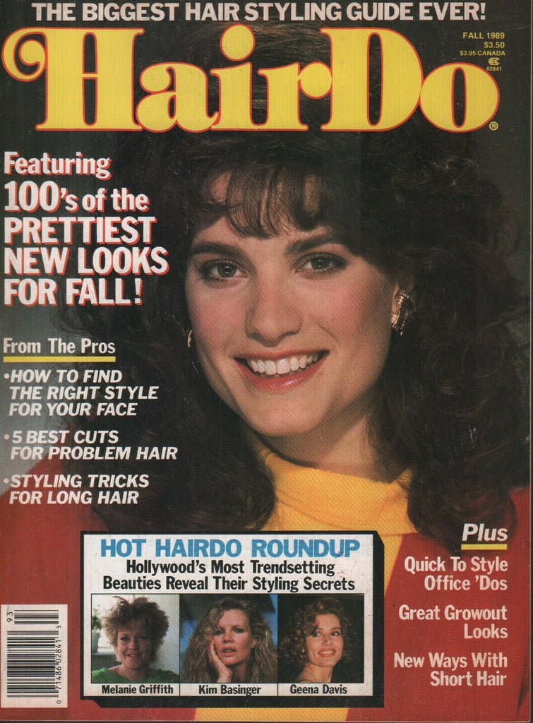 Hairdo Magazine Fall 1989 Melanie Griffith Kim Basinger Geena Davis 071919AME