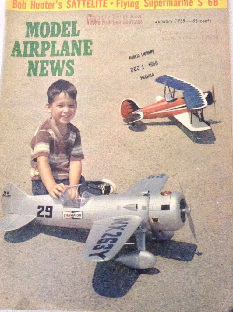 Model Airplane News Magazine Bob Hunter's Sattelite January 1959 082817nonrh