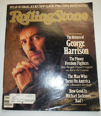 Rolling Stone Magazine George Harrison & Michal Jackson October 1987 021715R