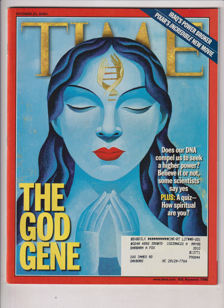 Time Mag The God Gene Our DNA October 25, 2004 011820nonr