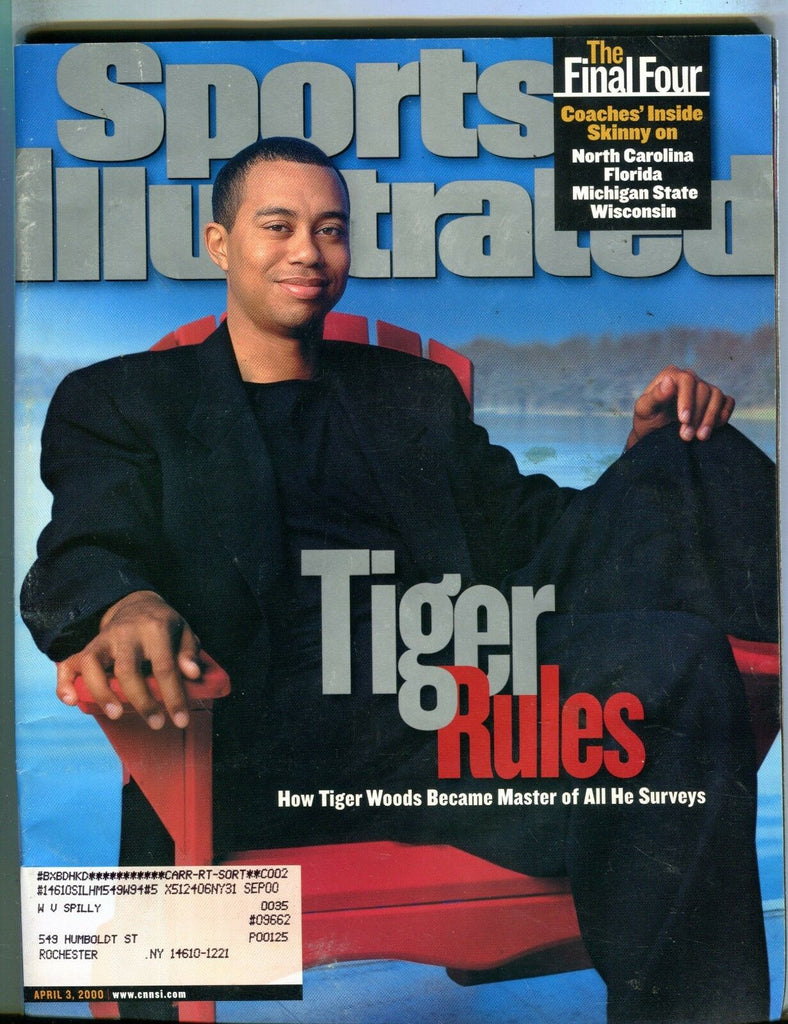 Sports Illustrated Magazine April 3 2000 Tiger Woods EX w/ML 092916jhe