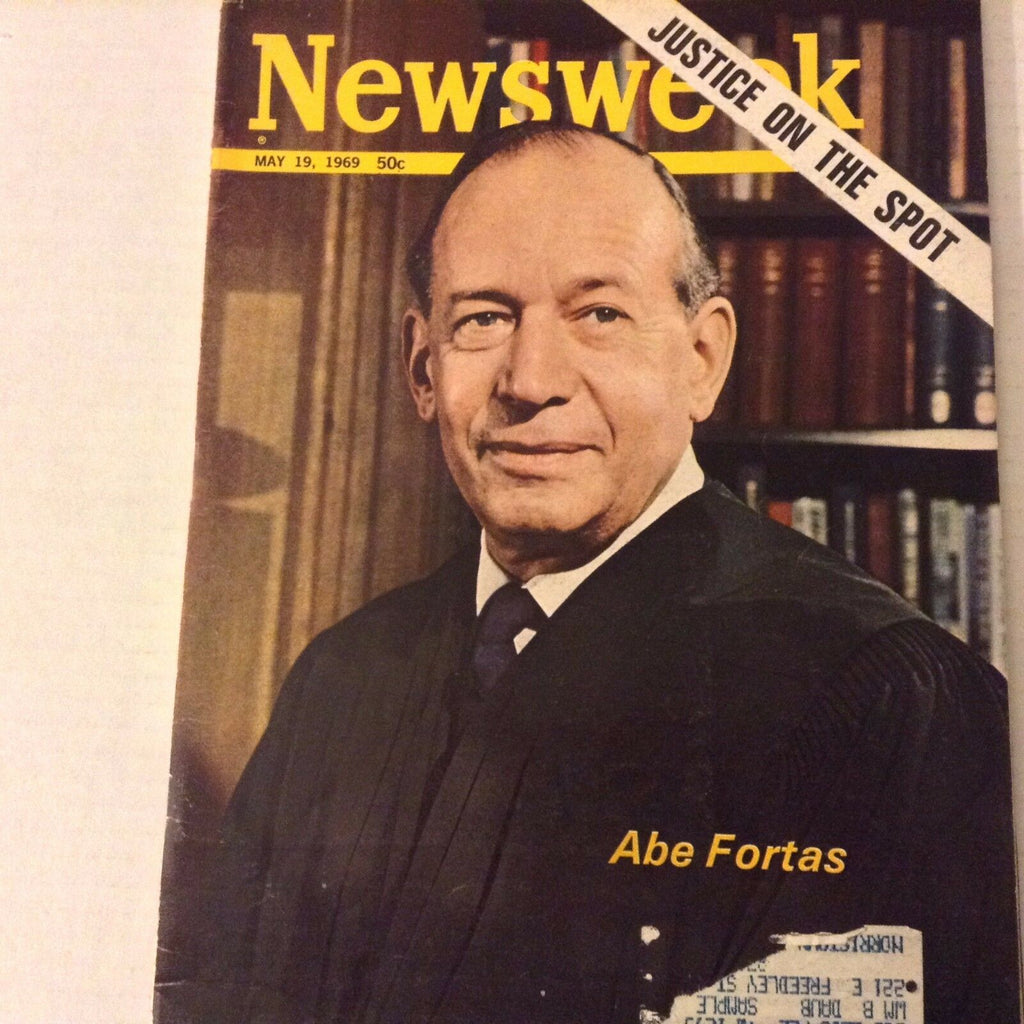 Newsweek Magazine Abe Fortas Justice On Spot May 19, 1969 070517nonrh