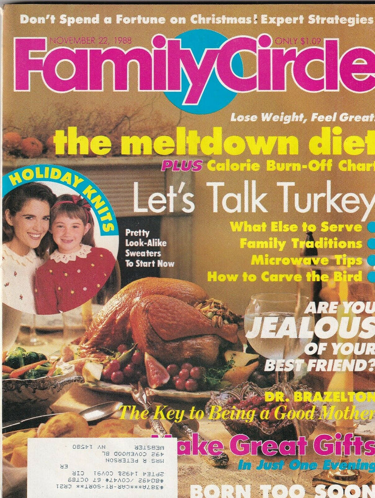 Family Circle Mag Thanksgiving Turkey Special November 22, 1988 092719nonr