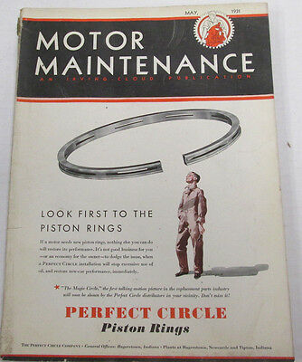 Motor Maintenance Magazine Equipment For Motor Cars May 1931 100914lm-e