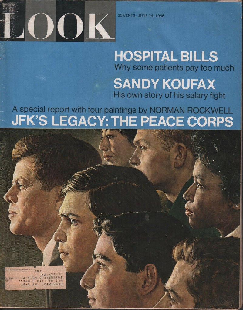 Look June 14 1966 JFK Norman Rockwell Sandy Koufax w/ML 062918DBE