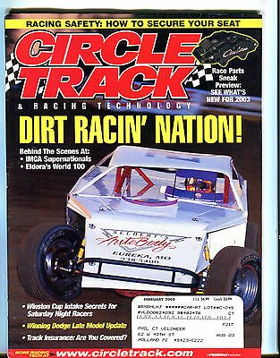Circle Track & Racing Technology Magazine February 2003 Dirt Racin' EX 052016jhe