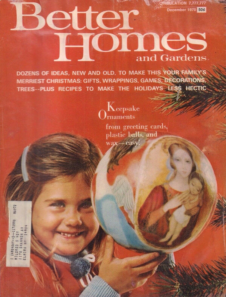 Better Homes and Gardens December 1970 Keepsake Ornaments w/ML 011117DBE