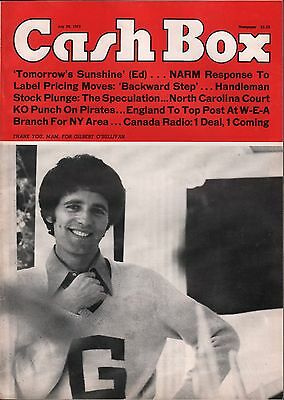Cash Box July 29 1972 Gilbert O'Sullivan EX 120215DBE