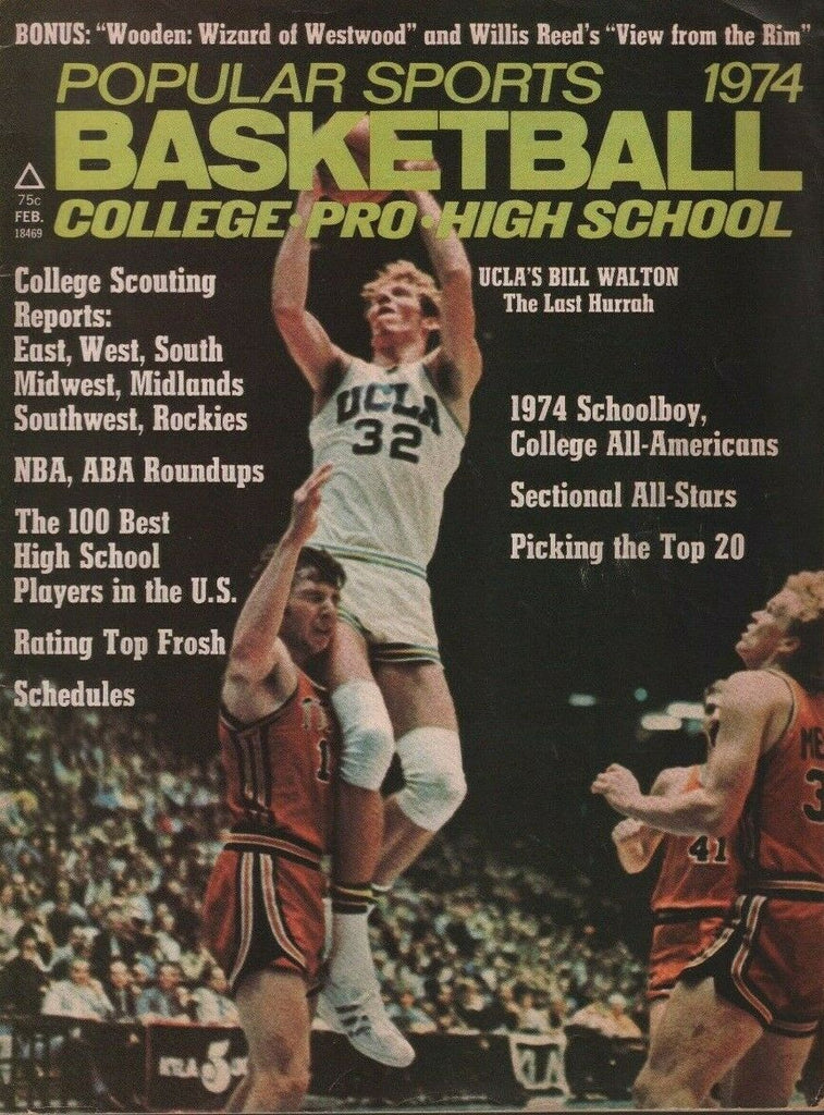 Popular Sports Basketball 1974 Bill Walton NBA ABA John Wooden 050619DBE2