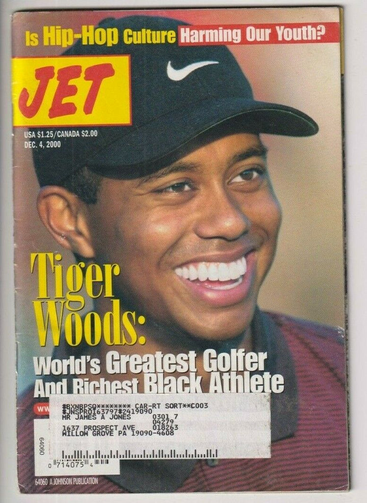 Jet Mag Tiger Woods Richest Athlete December 4, 2000 112719nonr