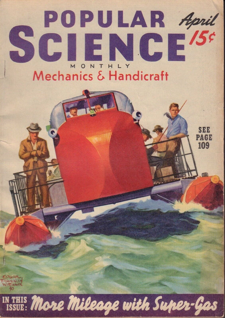 Popular Science Magazine April 1940 Super-Gas 102017nonjhe