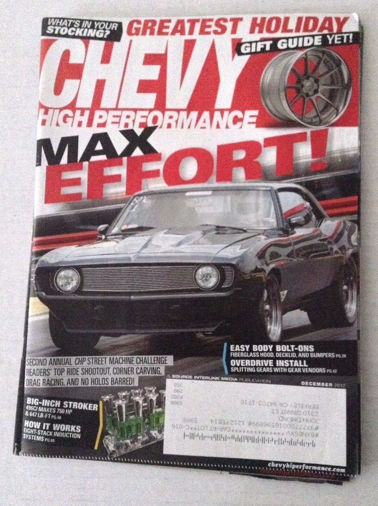 Chevy High Performance Magazine Easy Body Bolt-Ons December 2012 031317NONRH