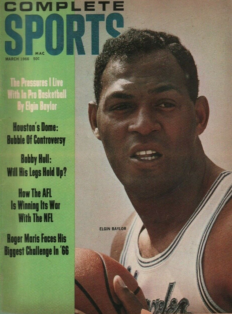 Complete Sports March 1966 Elgin Baylor Bobby Hull Roger Maris 050719DBE2