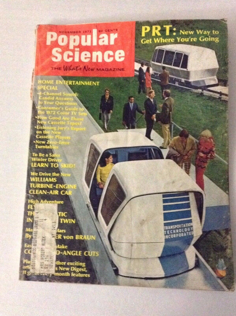 Popular Science Magazine Williams Turbine Engine November 1971 031917NONRH