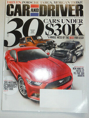 Car And Driver Magazine 2015 Mustang Ecoboost July 2014 031115R