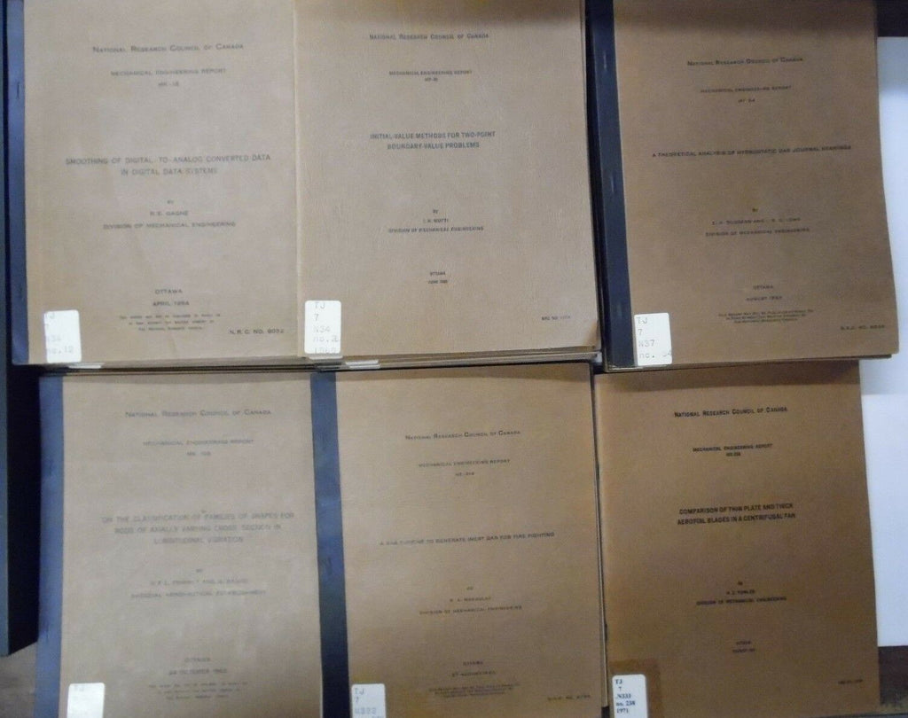 Nation Research Council of Canada Report Lot of 44 1964-1971 Former FAA Library