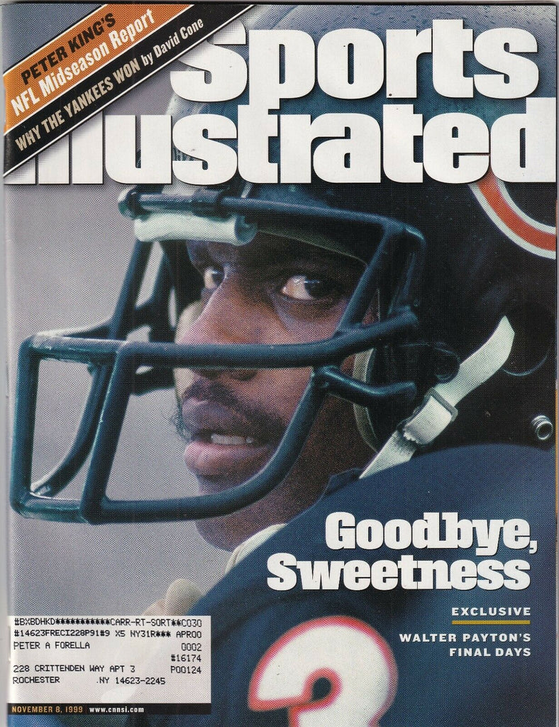 Sports Illustrated Walter Payton's Final Days November 8, 1999 091719nonr
