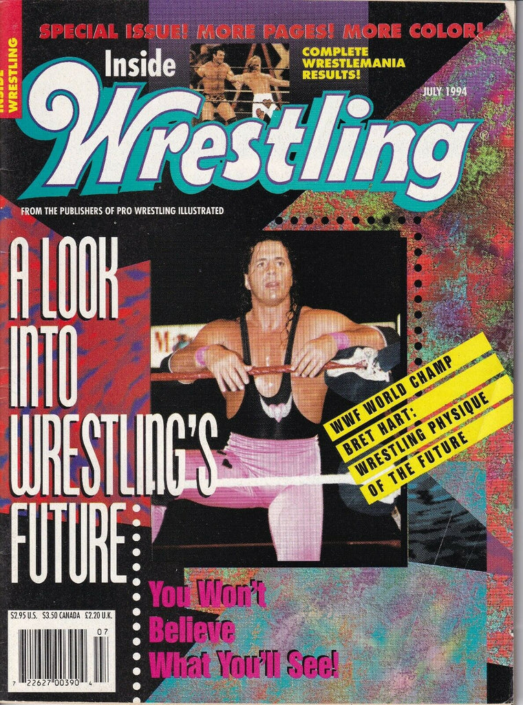 Inside Wrestling Magazine Bret Hart Shawn Michaels July 1994 012919nonr