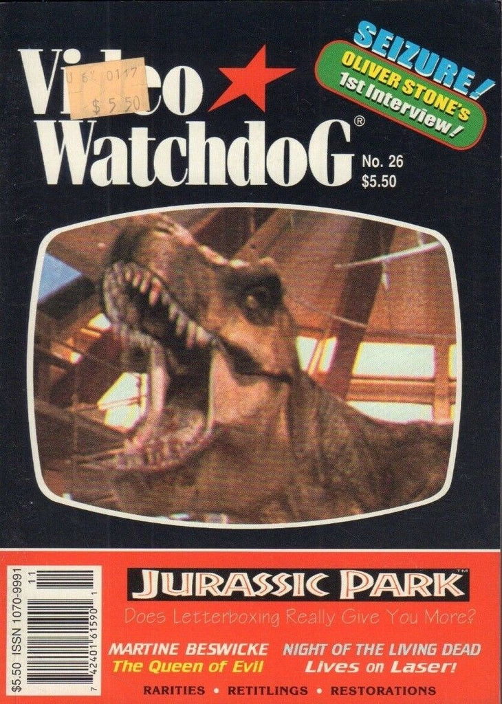 Video Watchdog no.26 Jurassic Park Oliver Stone Martine Beswicke 021318DBE