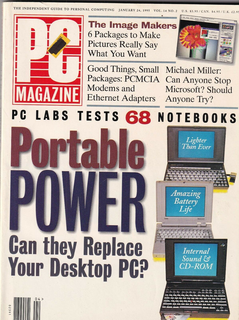 PC Magazine PC Labs Test 68 Notebooks January 24, 1995 102119nonr