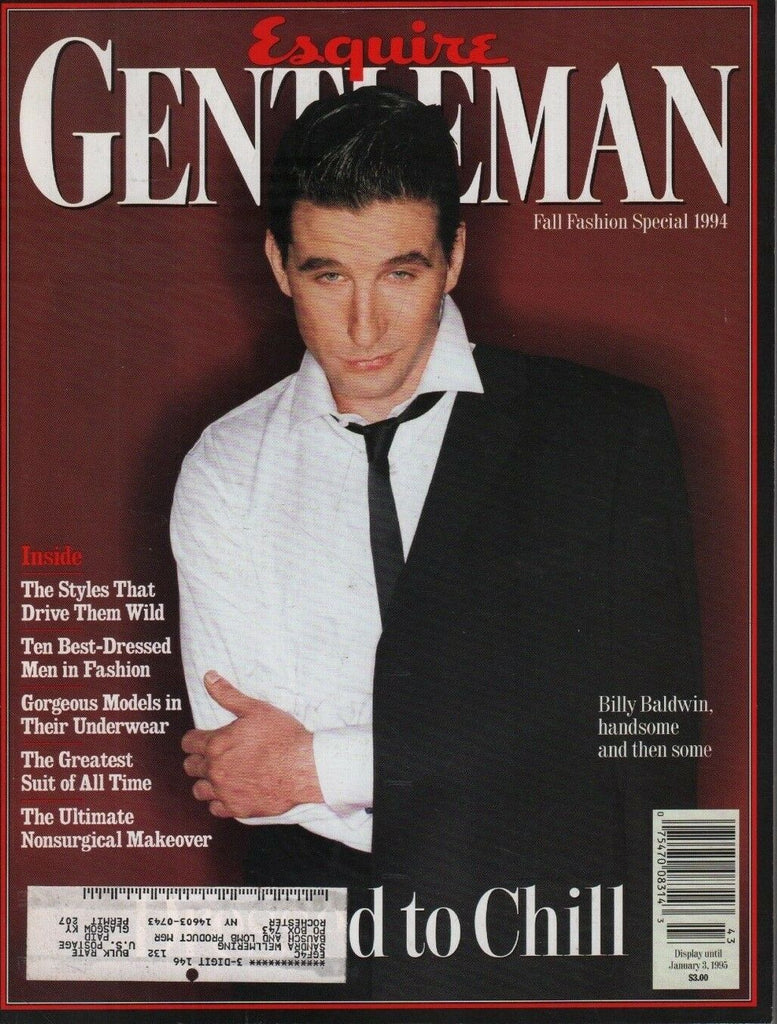 Esquire Gentleman Special Fall Fashion 1994 Billy Baldwin Jack Simpson 100918DBE