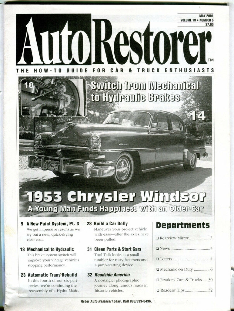 Auto Restorer Magazine May 2001 1953 Chrysler Windsor EX ML On Back 021617jhe