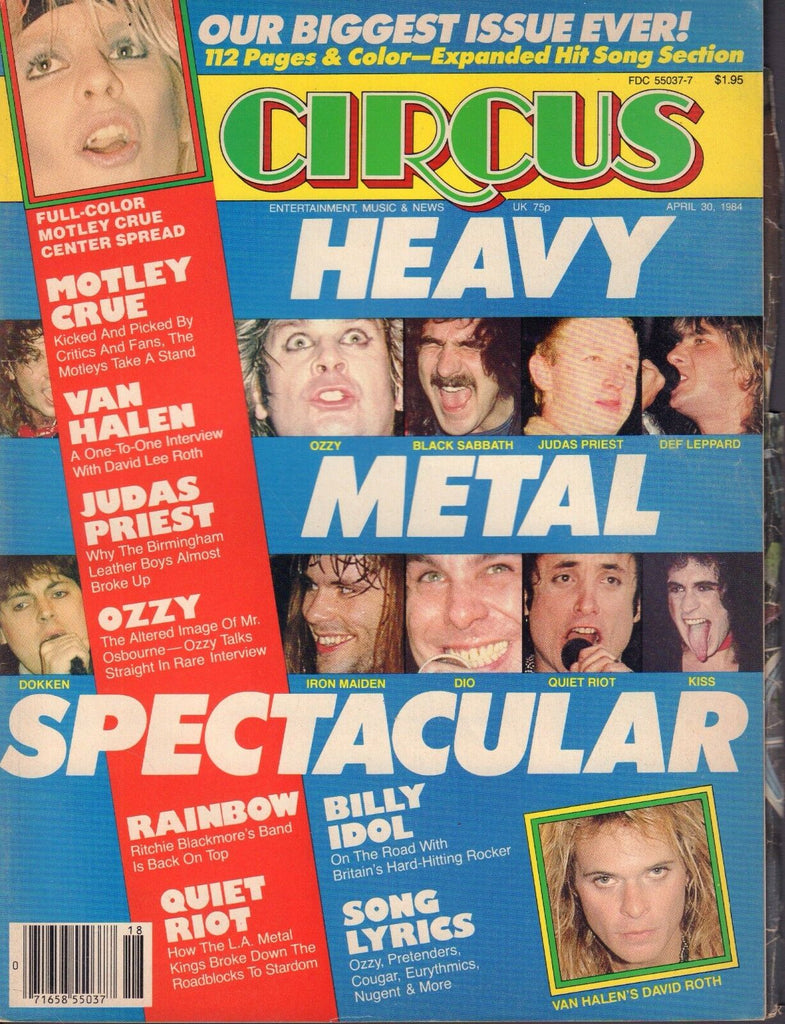 Circus April 30 1984 Motley Crue, Van Halen, Iron Maiden 050317nonDBE