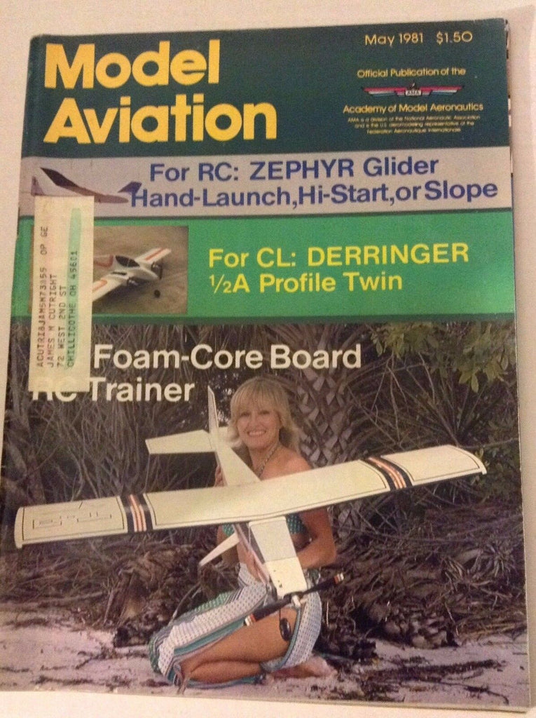 Model Aviation Magazine Zephyr Glider Derringer May 1981 041417nonrh