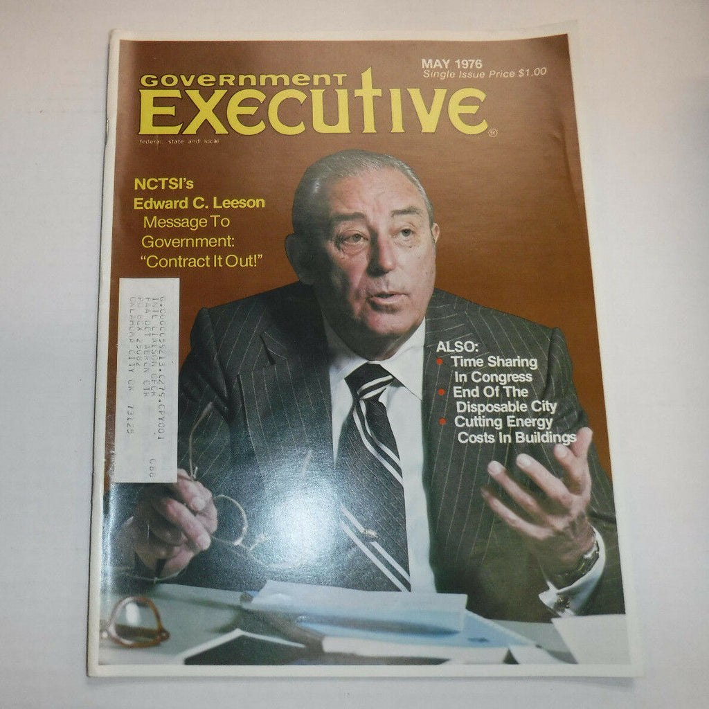 Government Executive Magazine Edward C. Leeson May 1976 FAL FAA 102016R