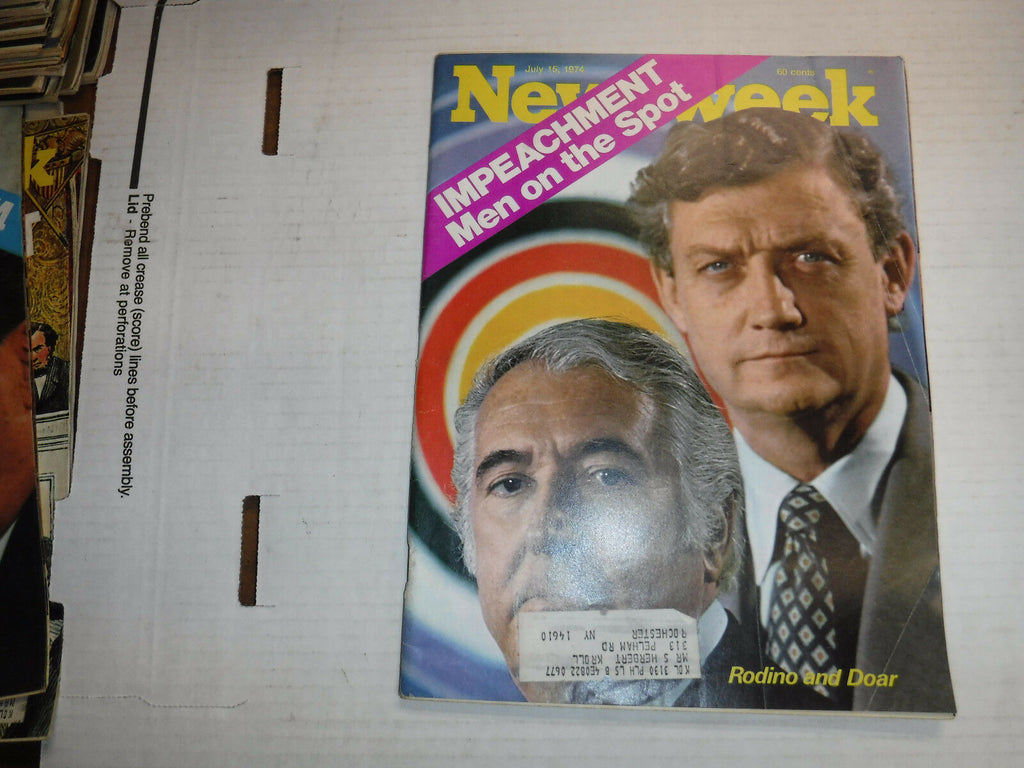 Newsweek Magazine Impeachment MenRodino And Doar July 15, 1974 100316R