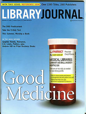 Library Journal Magazine November 15 2005 Good Medicine EX FAA 030416jhe