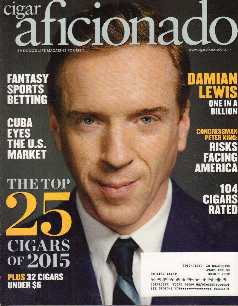 Cigar Aficionado February 2016 Damian Lewis w/ML Vg 010317DBE2