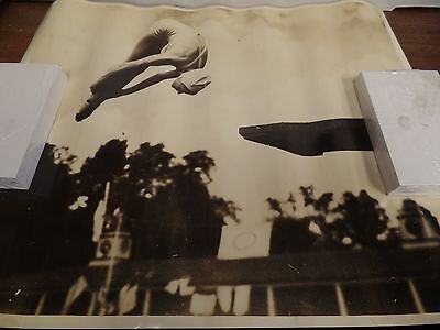 1940s Dispatch Photo News Perfect Back Jackknife Win National Diving 020416ame