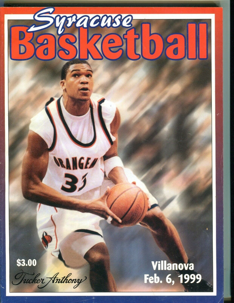 Syracuse Basketball Program 1999 Villanova Tucker Anthony EX 051617nonjhe