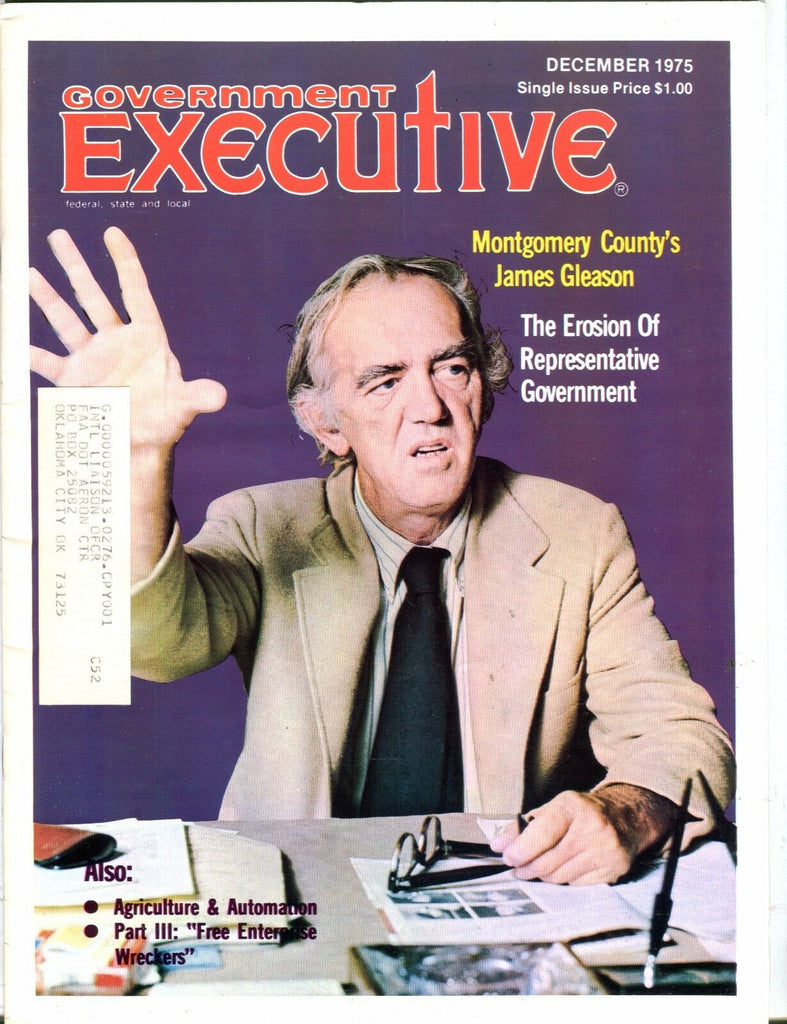 Government Executive Magazine Dec. 1975 James Gleason FAA EX w/ML 051017nonjhe