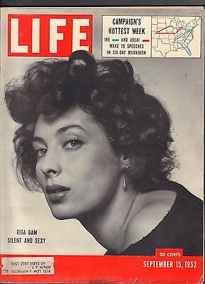 Life Magazine September 15 1952 Birthday Rita Gam w/ML Gd 060316DBE