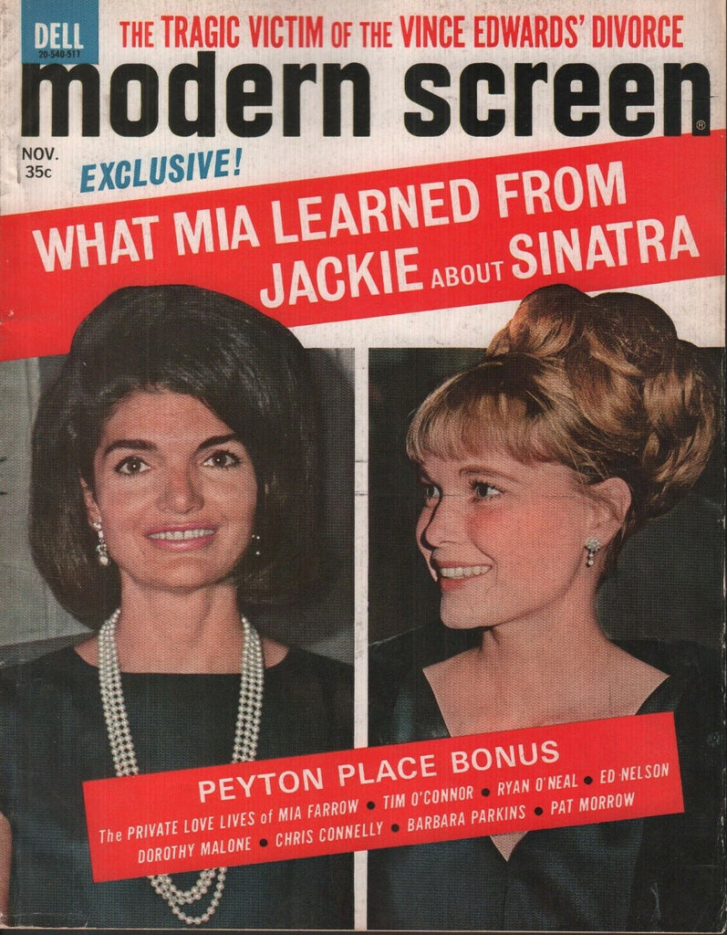 Photoplay November 1965 Jackie Kennedy Frank Sinatra Vince Edwards 070119AME