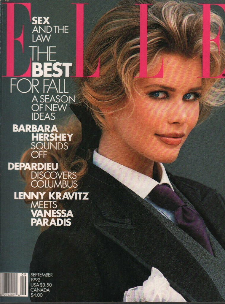 Elle Fashion Magazine September 1992 Claudia Schiffer Lenny Kravitz 101220ame2