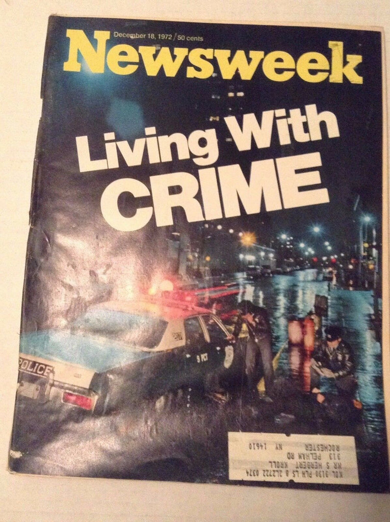 Newsweek Magazine Living With Crime December 18, 1972 102016RH